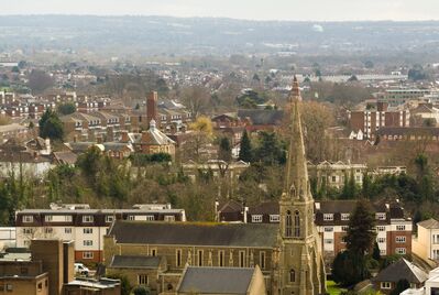 An aerial view of Surbiton